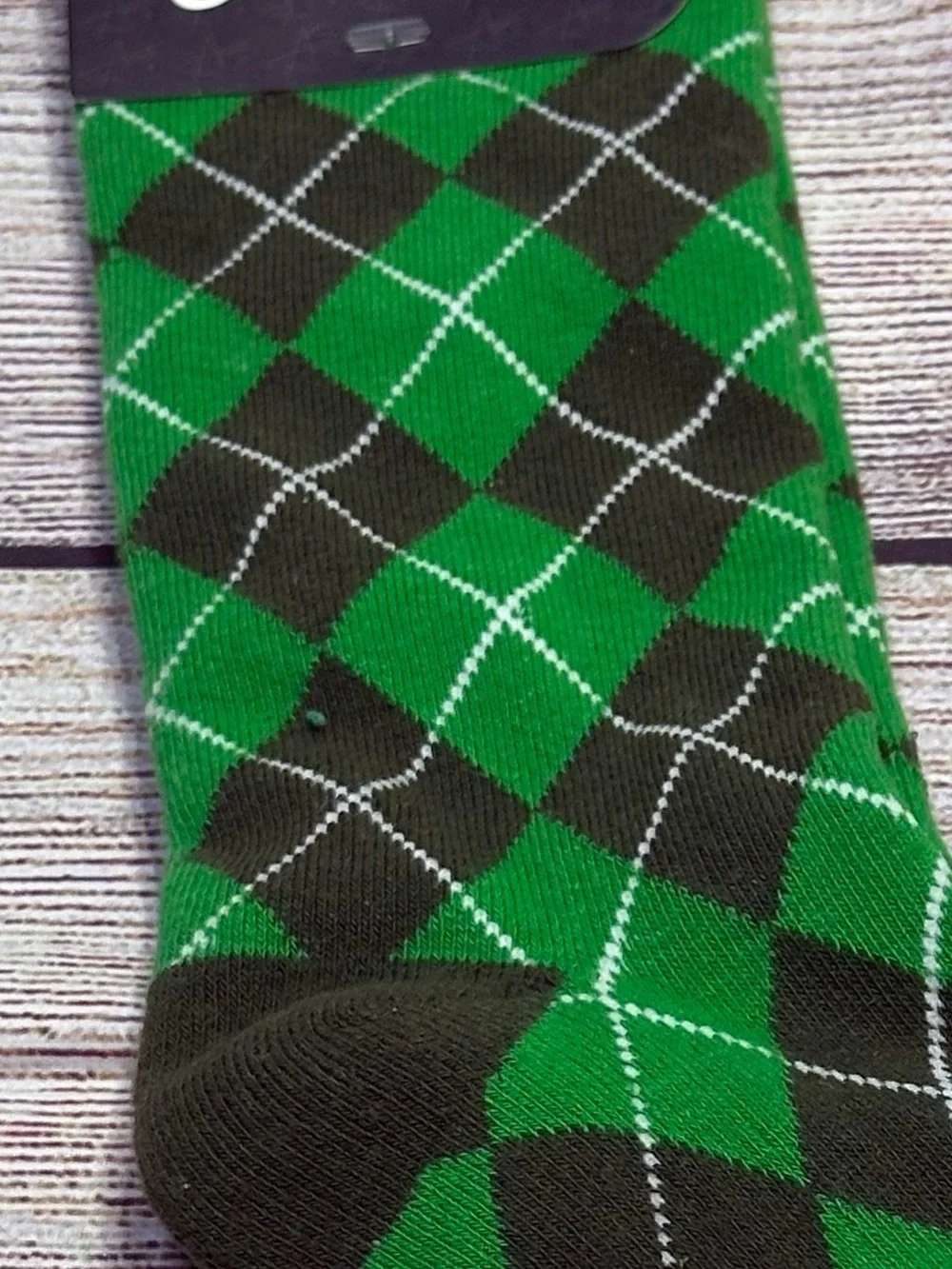 NWT Aksels Green Argyle Men's Dress Socks